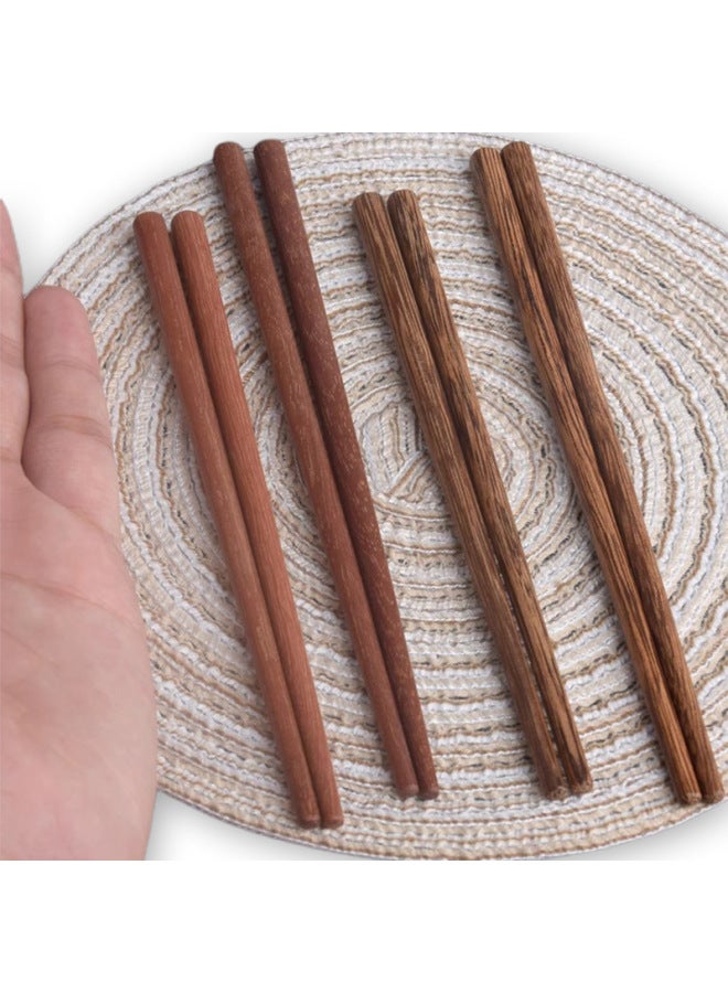 Portable Chopsticks Household Solid Wood Chicken Wings Wooden Paint-free Wax-free Children's Kindergarten Children's Short Chopsticks Baby's Wooden Chopsticks-Color:Chicken Wings Regular Chopsticks/25cm  - Image 5