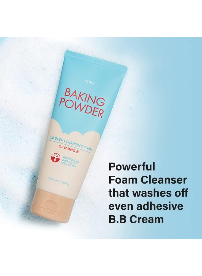 ETUDE ETUDE Baking Powder B.B Deep Cleansing Foam, 5.4 fl.oz.(160ml) (21AD) | Perfect Cleansing and Peeling, Removes Pore Waste and Dead Skin Cells, Korean Skin Care, Kbeauty, Perfect for Gift - Image 3