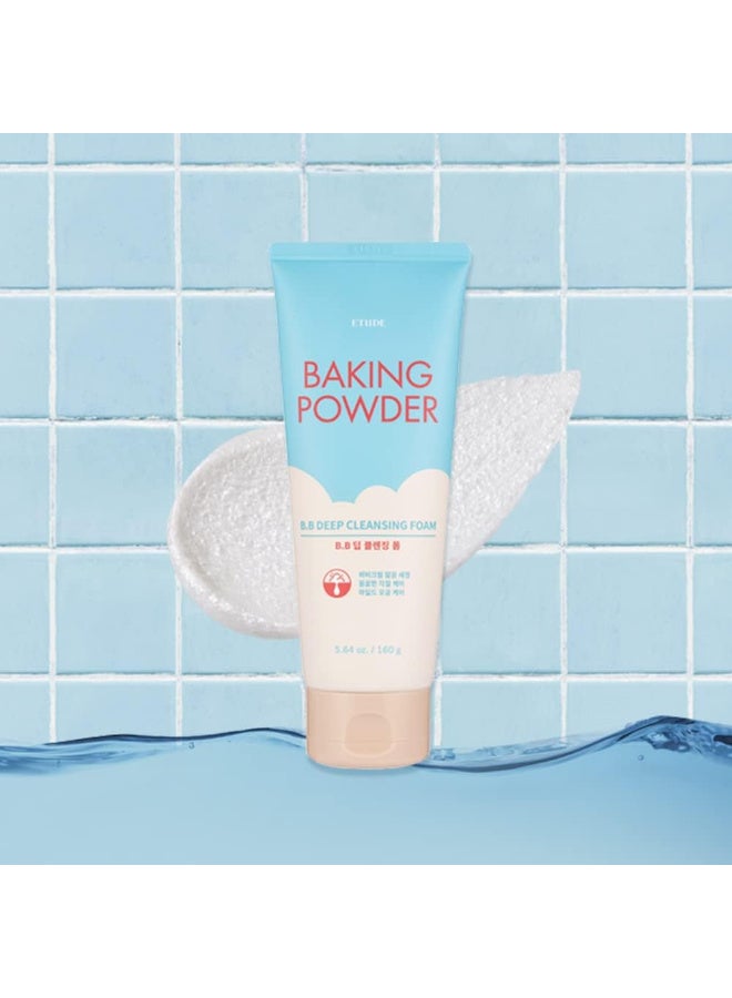 ETUDE ETUDE Baking Powder B.B Deep Cleansing Foam, 5.4 fl.oz.(160ml) (21AD) | Perfect Cleansing and Peeling, Removes Pore Waste and Dead Skin Cells, Korean Skin Care, Kbeauty, Perfect for Gift - Image 4