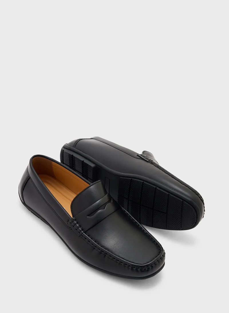 Robert Wood Saddle Detail Formal Loafers