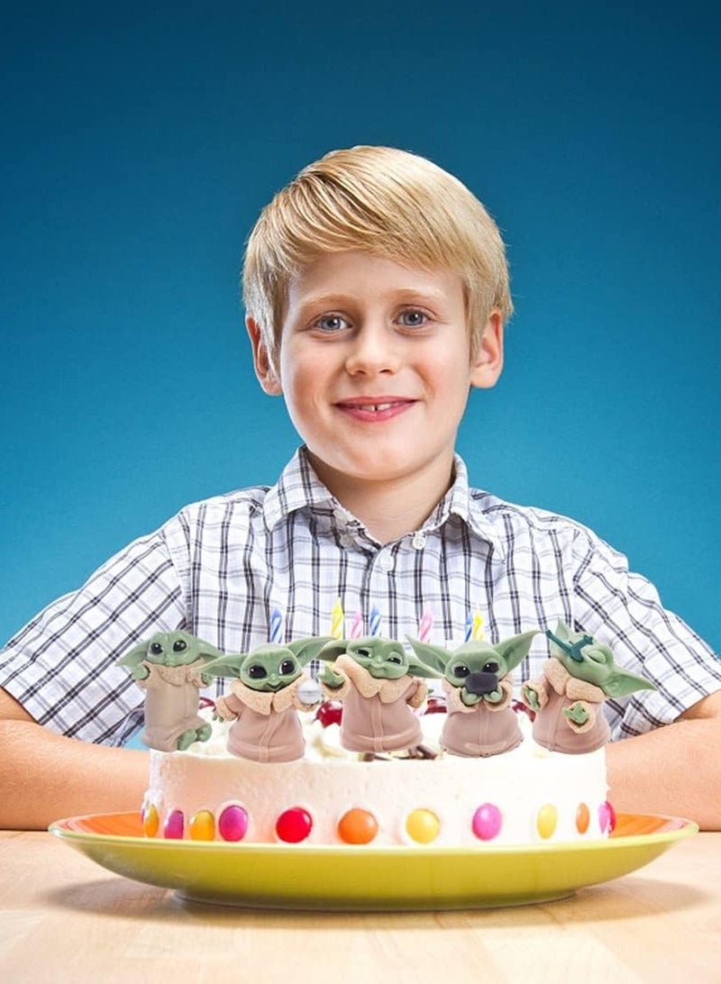 Mini Figures Set Cake Birthday Party Baby Yo-da Collection Series Decoration Supplies Child Collector's Doll Action Model Office Ornament Children - Image 5
