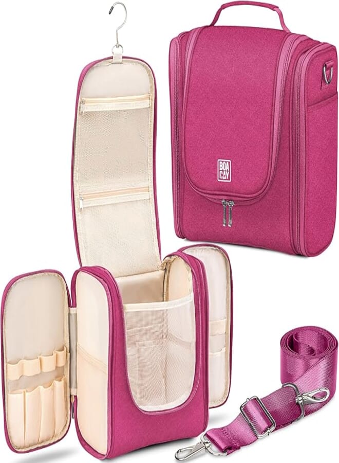 BOACAY Extra Large Hanging Travel Toiletry Bag for Women & Men, Makeup Bag