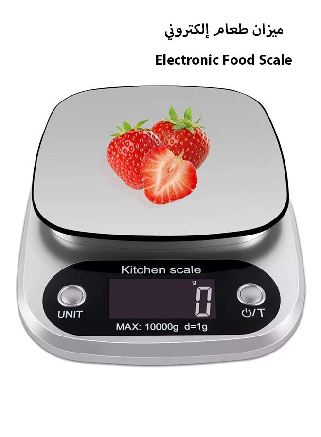 Electronic Food Scale 10kg/1g Weight Grams, Touch Screen Digital Kitchen Scales and Ounces for Cooking, Baking,LCD Display  - Image 1
