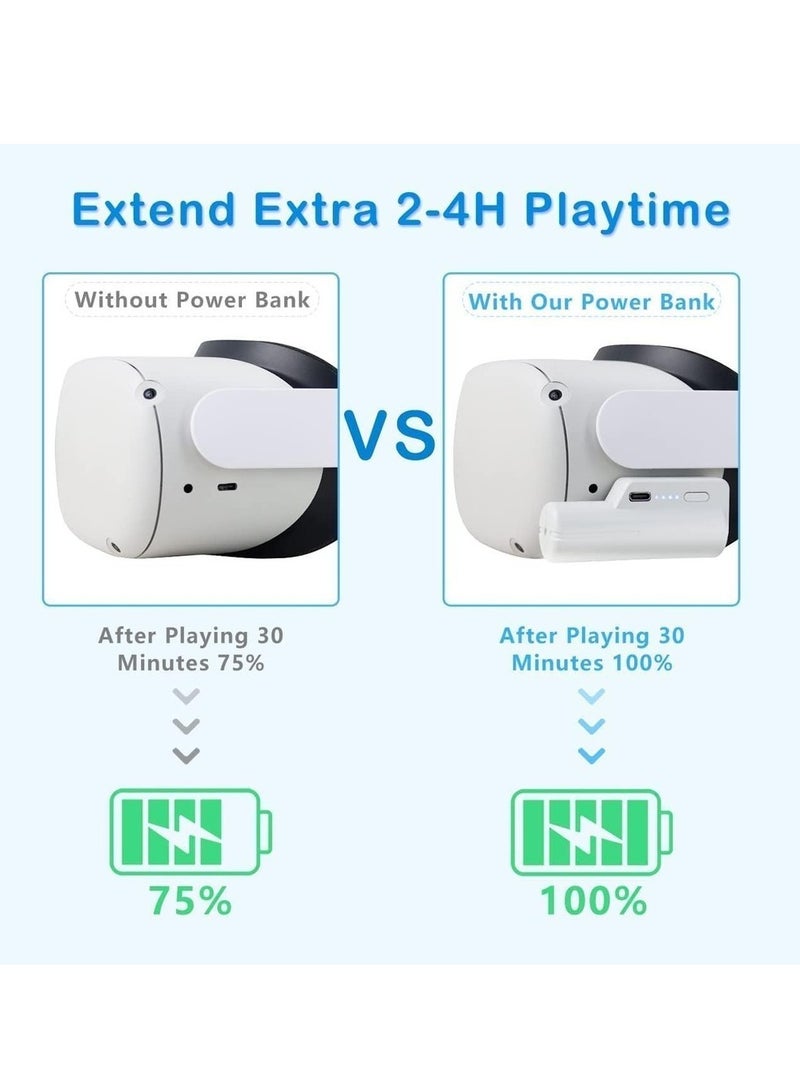 Battery Pack For Oculus Quest 2 5000mAh Head Strap Battery Pack Compatible With Oculus/Quest 2 Lightweight And Portable VR Extend Power Accessories For Extra 2-4H - Image 3