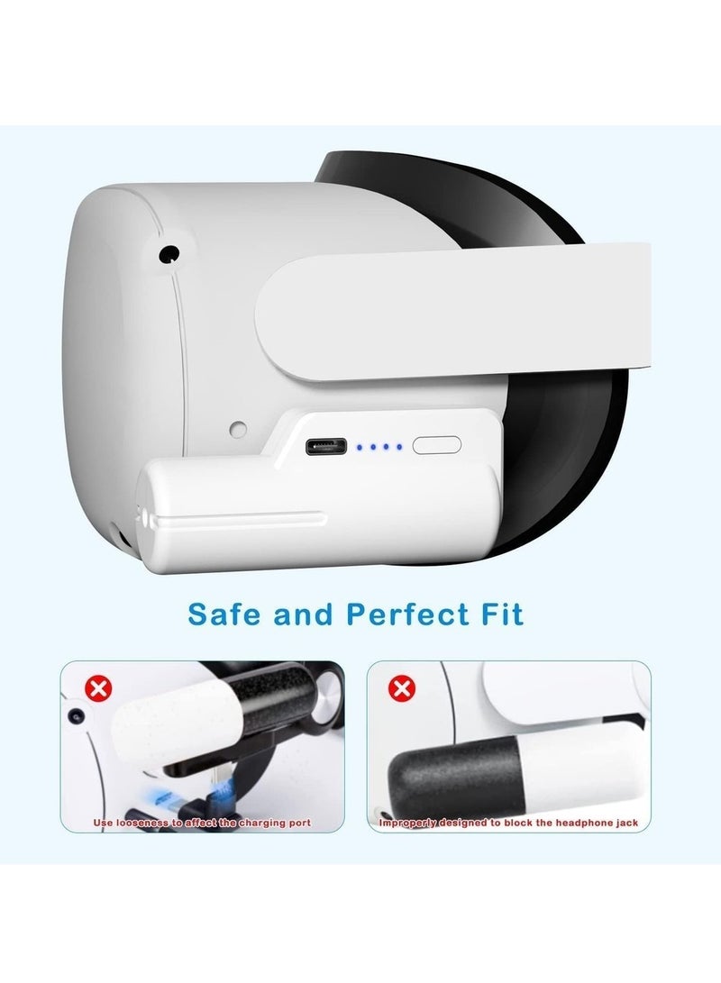 Battery Pack For Oculus Quest 2 5000mAh Head Strap Battery Pack Compatible With Oculus/Quest 2 Lightweight And Portable VR Extend Power Accessories For Extra 2-4H - Image 4