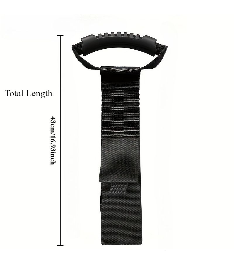 Black 1pc Portable Wrap Storage Strap with Handle for Garden Hoses Extension Cords - Image 2