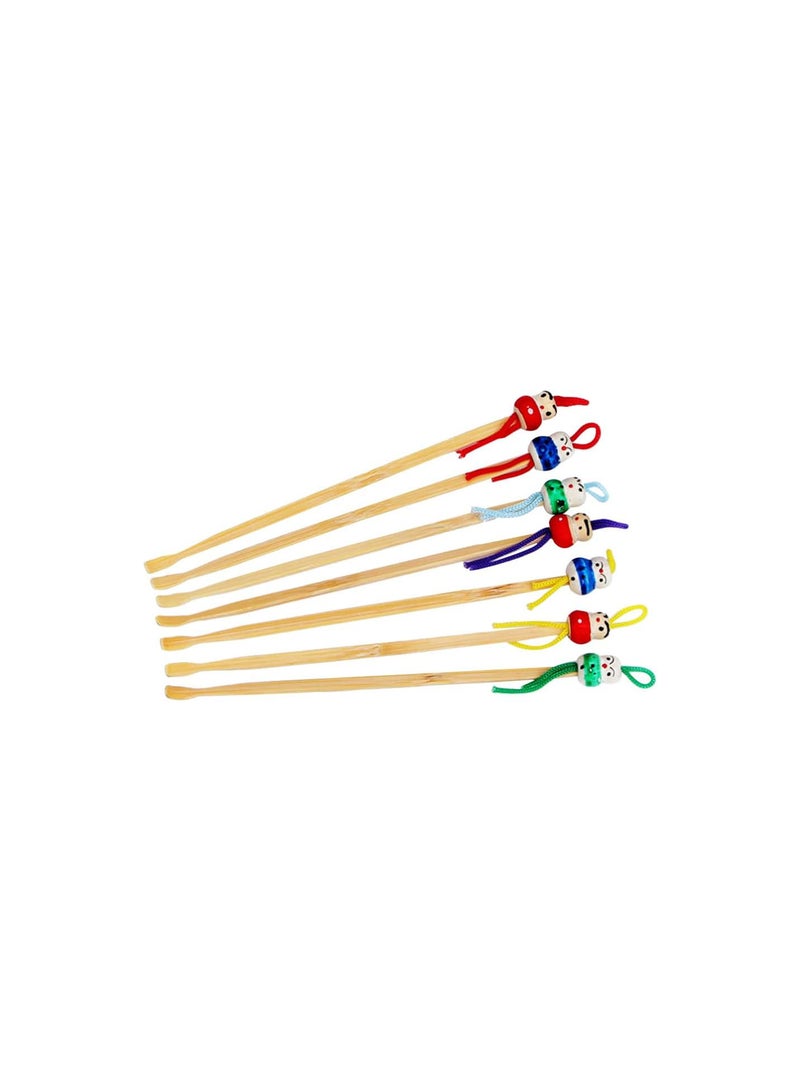GGOOT Wood Ear Pick Cleaner Spoon: Ear Cleaning Tool Ear Spoon Tweezer 12Pcs Earwax Curette Earwax Remover Tool for Baby Kids Children Safe Ear Digging Cleaning Random Color  - Image 1