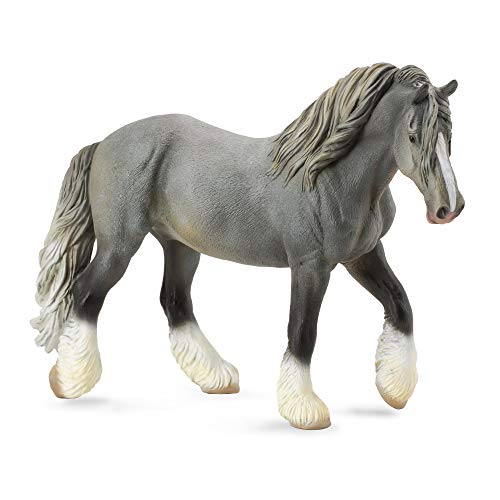 CollectA Shire Horse Mare, Grey, 6.7"L x 4.8"H - Image 1