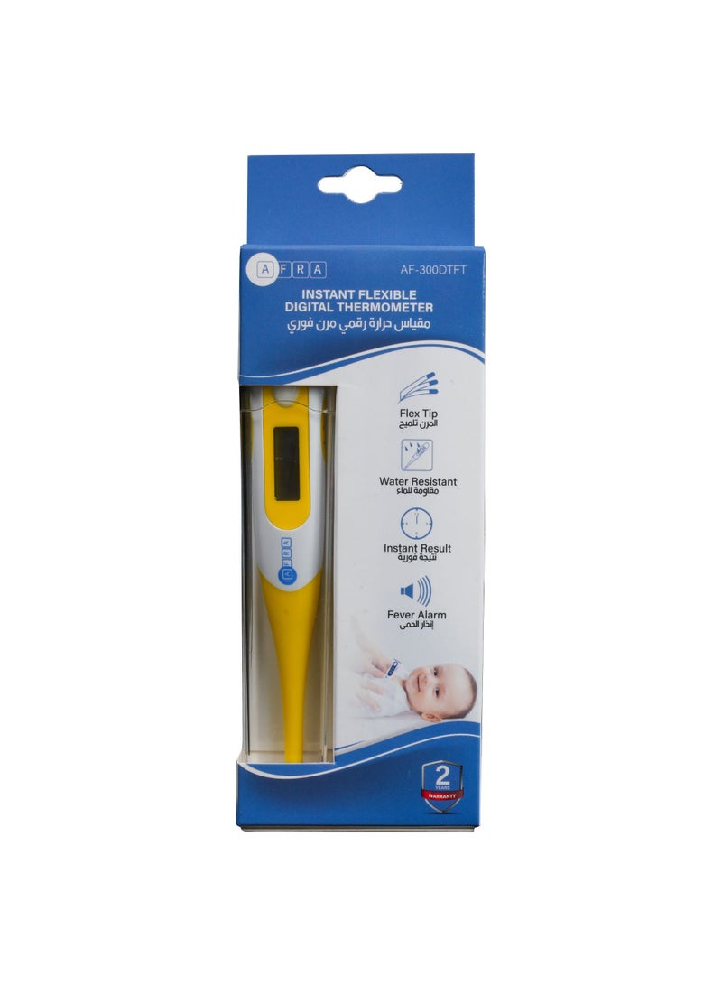 AFRA Instant Flexible Digital Thermometer AF-300DTFT White With Flexible Tip White 2 Year Warranty - Image 3