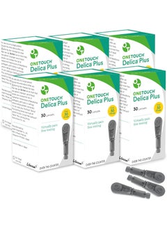 ONETOUCH OneTouch Delica Plus Lancets for Diabetes Testing | Fine 30 Gauge Lancets for Blood Test | Diabetic Supplies for Blood Sugar Monitor | Lancets for Lancing Device, 180 Count 