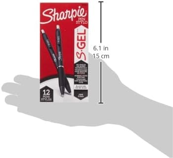 Sharpie أقلام شاربى SGel أقلام جل أقلام رسم أقلام حبر جل لتدوين الملاحظات أقلام كتابة أقلام تلوين أقلام ذات نقطة دقيقة 0.5 مم حبر أسود جل 12 عدداً - Image 3