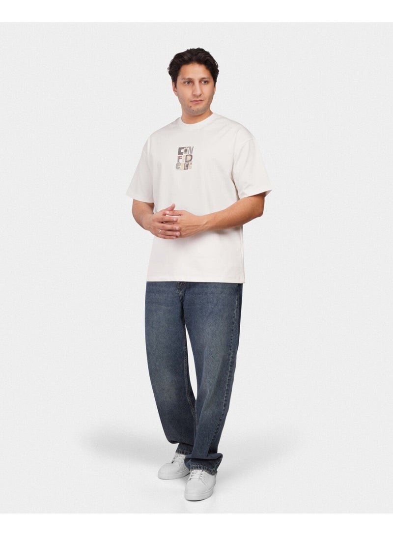 TORINESE "Confidence" Urban Statement Off-White Oversize Tee - Image 3