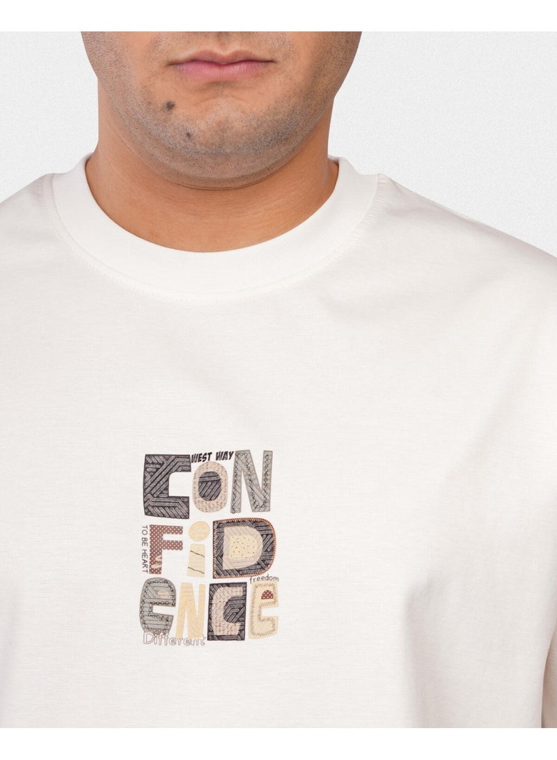 TORINESE "Confidence" Urban Statement Off-White Oversize Tee - Image 2