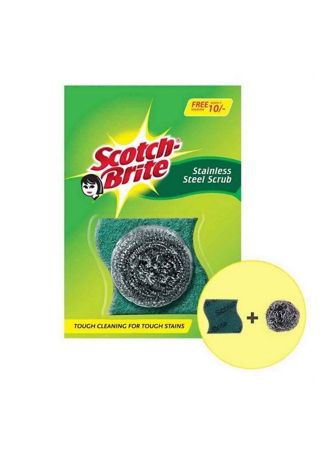 سكوتش مجموعة وسادات التنظيف المصنوعة من الفولاذ المقاوم للصدأ من سكوتش برايت (عبوة من 6 قطع) - Image 2