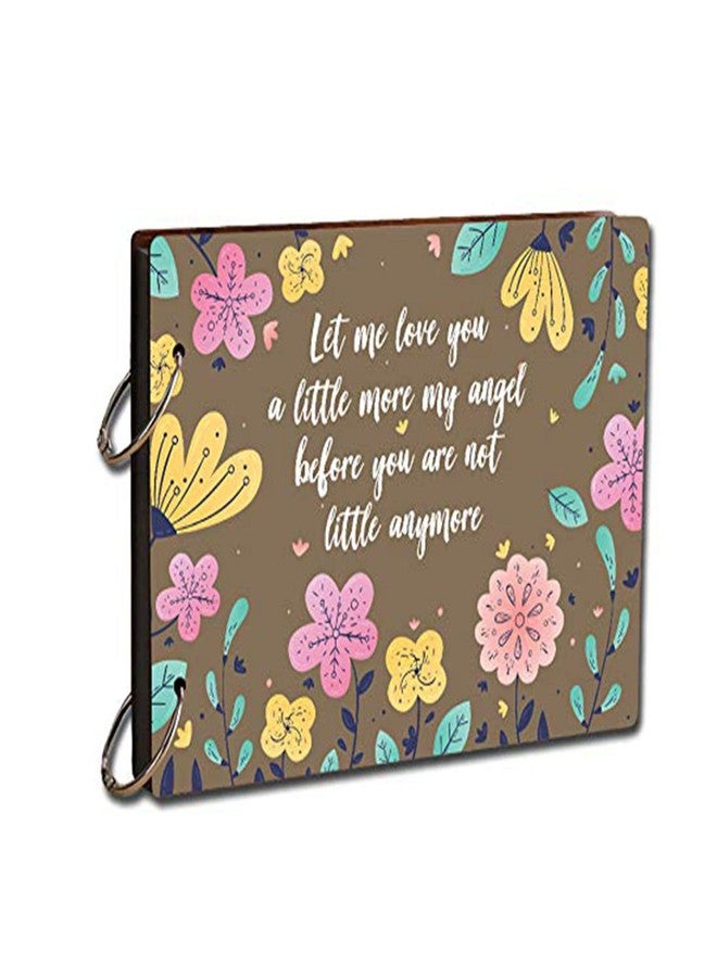 LADECOR Scrapbook Photo Album Memory Book With Wooden Hard Cover (12 Inch x 8.5 Inch, Design-3) - Image 1