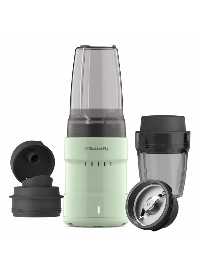 Butterfly Pestle Pro Blend Mixer Grinder | Smoothie Maker with 2 Tinted Inward Locking Jars | Inbuilt SS Base | 2-Leaf & 4-Leaf Blades | Easy Sip & Store Lids | 400W - Image 1