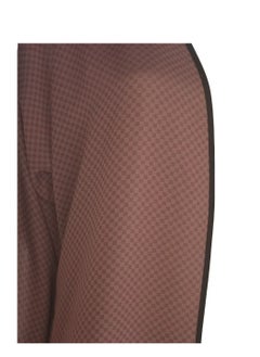 Sana'a Kayum Fawn Checkered Classic Front Open Dolman Sleeve Abaya By Sanaa Kayum  - Image 2