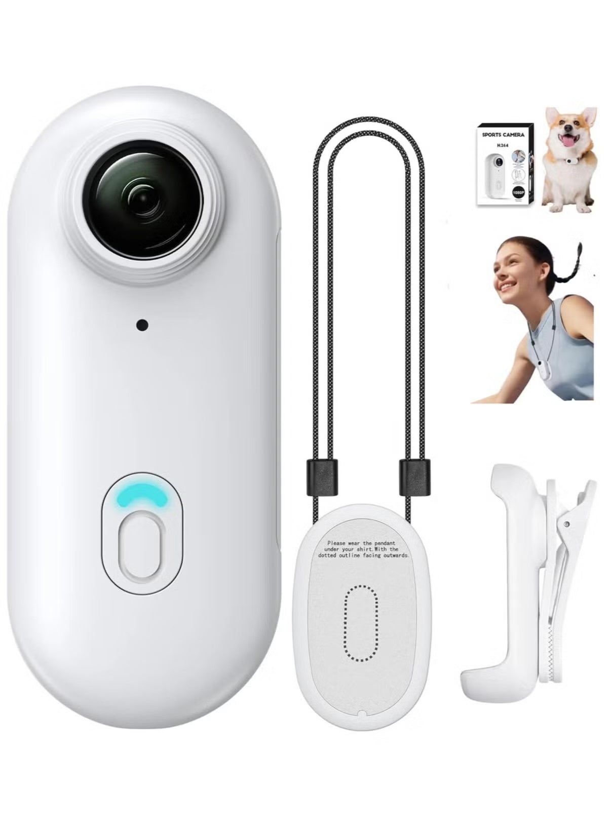 4K Ultra HD WiFi Action Camera - Tiny Thumb Size (1.25oz), Magnetic & Wearable Body Cam with 360° Clip, 131ft Waterproof (IPX8), 120-Min Battery Life, Hands-Free POV Vlogging for Cycling, Motorcycle, Diving & Sports – Supports 256GB TF Card, Loop Recording, H.265 Codec, Real-Time Viewing – Your Ultimate Adventure Companion!
