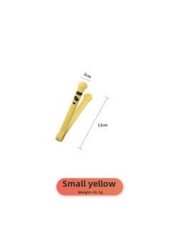 Silicone Food Clip Plastic Non-dirty Hands Snack Clip Cute Cat Claw Clip Kitchen High Temperature Food Clip Potato Chips Clip-Colour:♉♈Integrated Silicone/high Temperature Resistant (12cm) Yellow Upgraded Model♉♈
