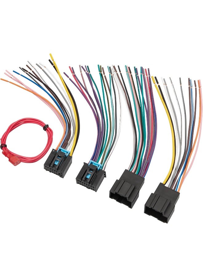 RED WOLF Car Radio Harness Kit Male & Female Connector for 2006-2013 Chevy GMC Sierra Savana Buick Install Aftermarket Stereo Headunit, Replace OE Factory Wire Connector 1 Pair - Image 1
