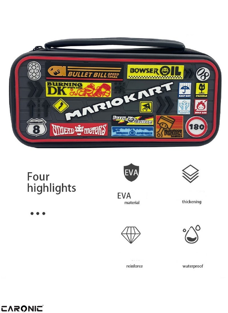 CARONIC Case compatible With Nintendo Switch And Oled Shockproof Waterproof Case Bag with soft Liner  - Image 4