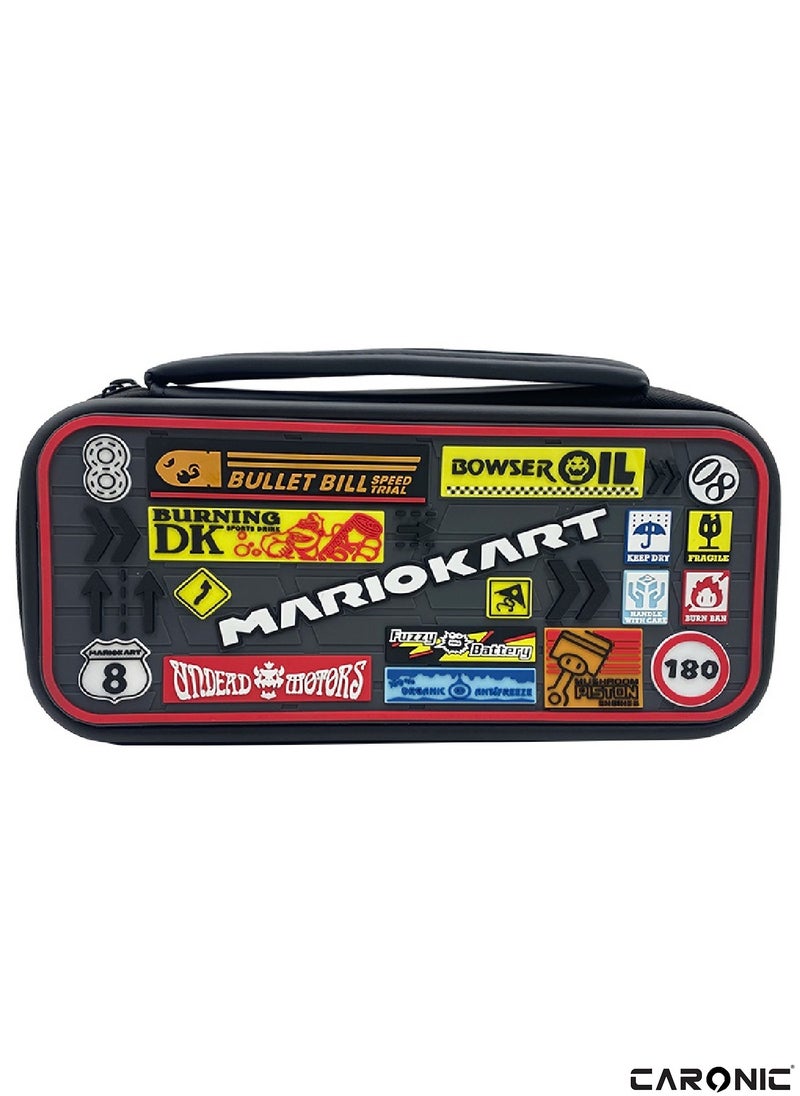 CARONIC Case compatible With Nintendo Switch And Oled Shockproof Waterproof Case Bag with soft Liner  - Image 1