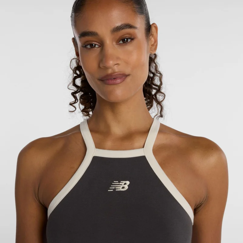 New Balance Faded Black Cotton Racer Tank for Women | Best Price UAE