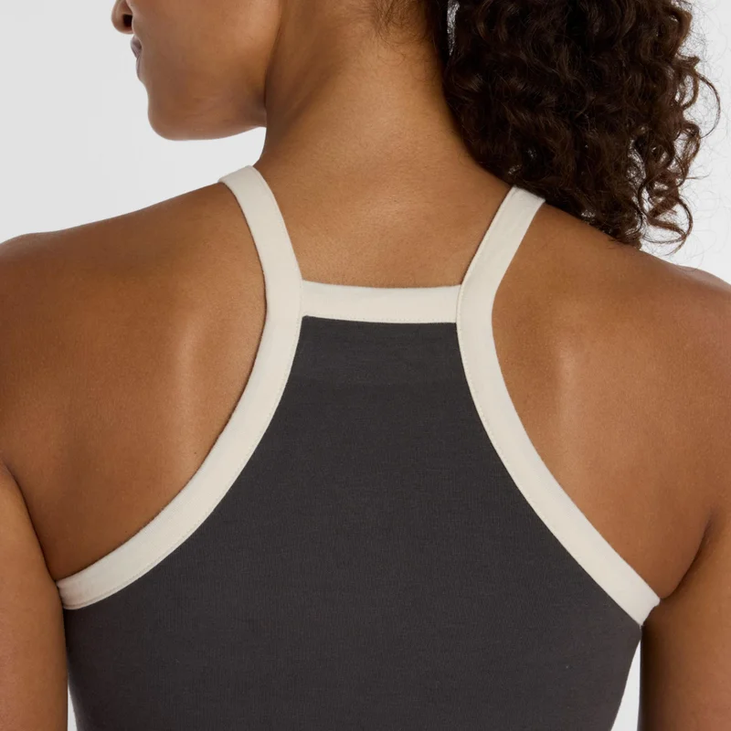 New Balance Faded Black Cotton Racer Tank for Women | Best Price UAE