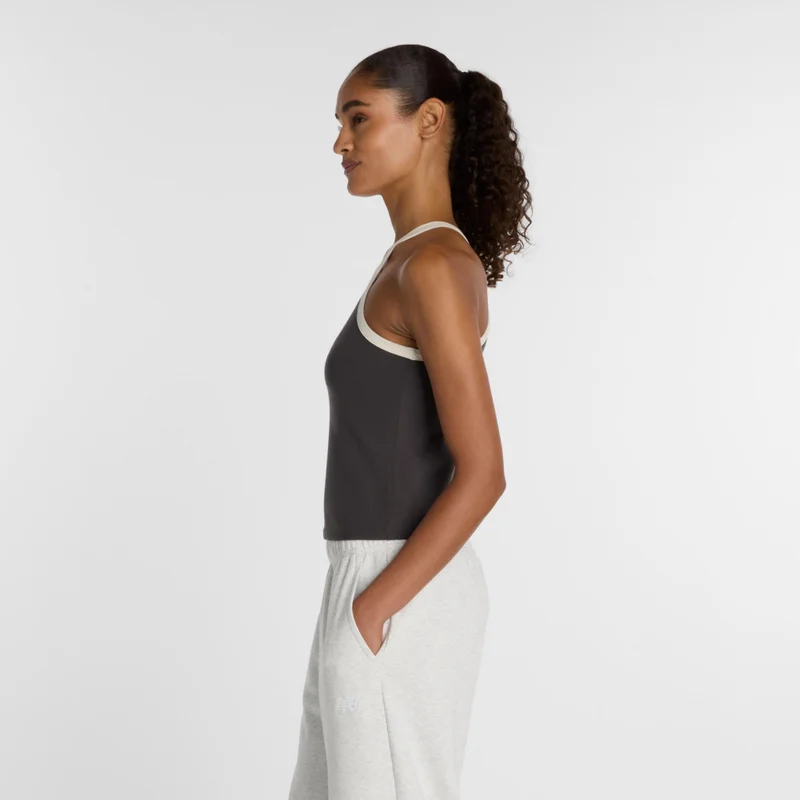 New Balance Faded Black Cotton Racer Tank for Women | Best Price UAE