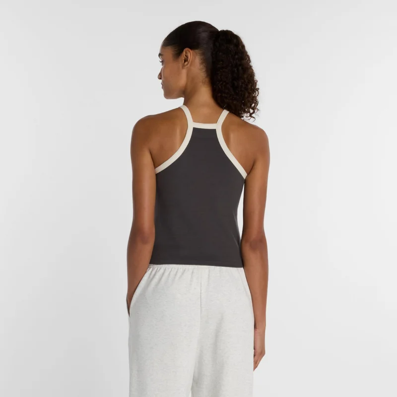 New Balance Faded Black Cotton Racer Tank for Women | Best Price UAE