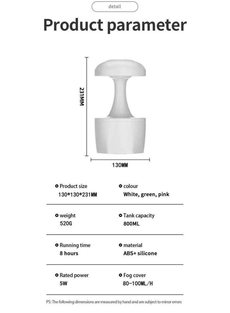 Anti-Gravity Water Drop Humidifier: Ultrasonic Cool Mist with LED Clock, Silent Operation, and Night Light - Perfect for Bedroom or Office Spaces