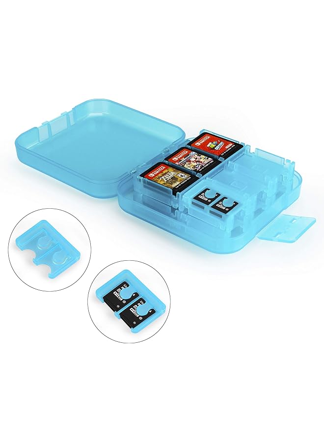حقيبة تخزين ألعاب لـ 24 لعبة نينتندو سويتش 8.64 × 9.64 × 2.54 سم أزرق - Image 2