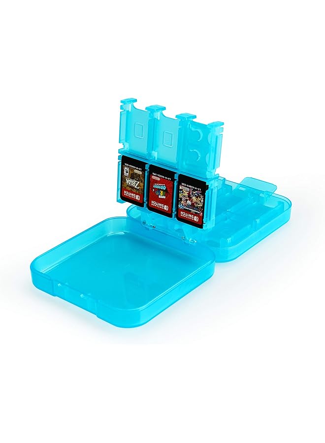 حقيبة تخزين ألعاب لـ 24 لعبة نينتندو سويتش 8.64 × 9.64 × 2.54 سم أزرق - Image 3