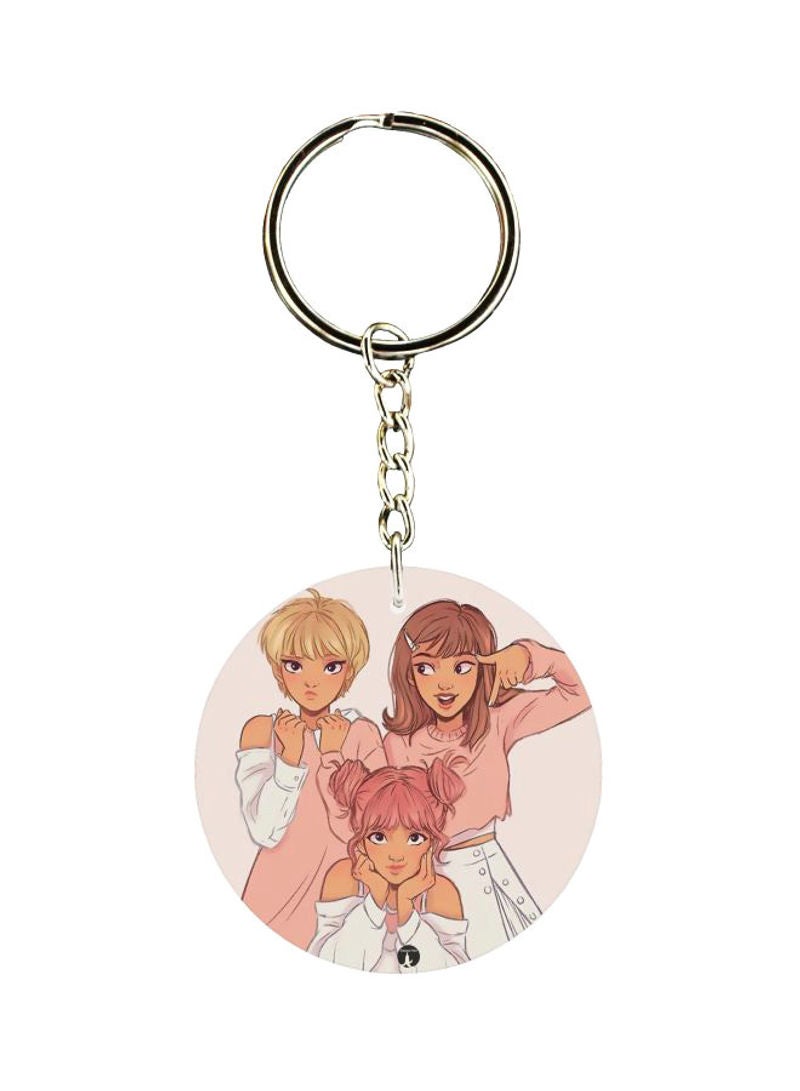 Girl Printed Keychain