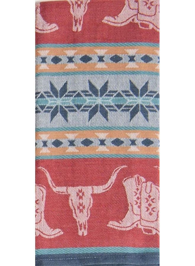 Kay Dee Southwest At Heart Jacquard Tea Towel & Boots Tea Towel Set Of 2 Southwestern Native Print Western Cowboy Kitchen Towels Dishtowel Set  - Image 3