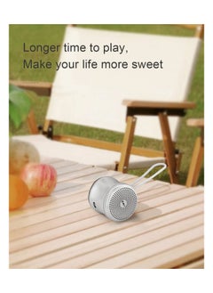 EWA EWA A119 Mini Bluetooth Speaker with Lanyard IPX7 Waterproof Super Metal Wireless Portable Speaker for Home, Office, Travel, Outdoor(Sliver)  - Image 5