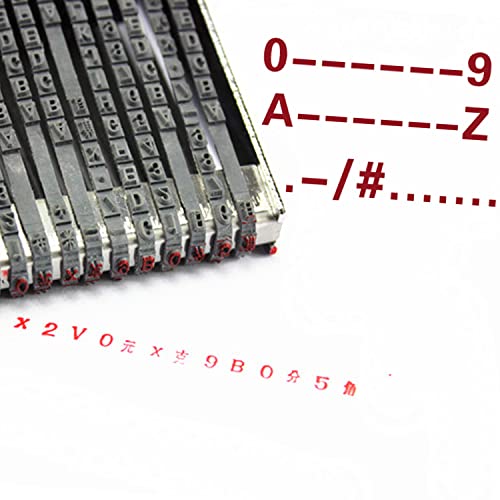 ZENG 13-Digit Customizable Rubber Stamp - Adjustable Alphabet (A-Z), Number (0-9) & Symbol Roller for Office, School, Packaging, Multicolor (16.8x6.9X.5cm) - Image 3