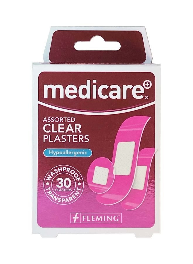 Assorted Clear Plasters, 30 Pcs