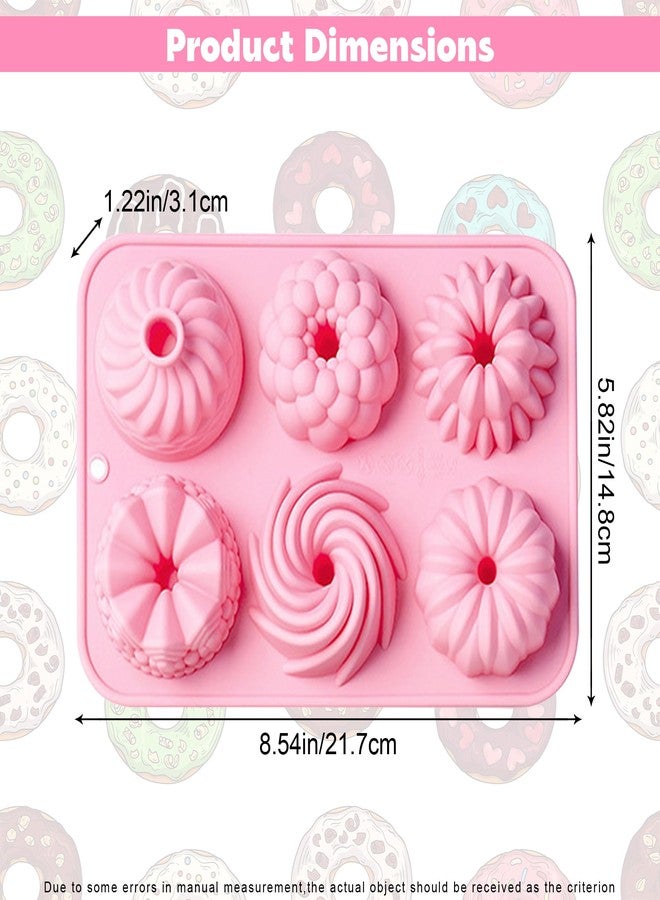 Ysqool Mini Cake Pan, Silicone Fluted Tube Cake Pans, 6-Cavity Nonstick Silicone Baking Mold for Cupcakes, Chocolates, Donuts, Cornbread, Brownies, Jello Making - Image 2