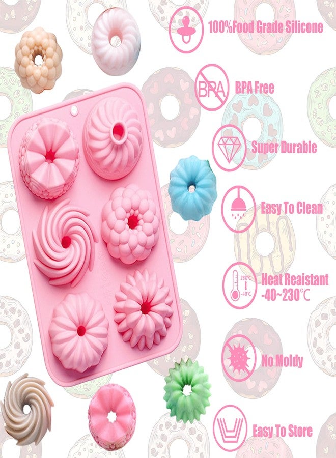 Ysqool Mini Cake Pan, Silicone Fluted Tube Cake Pans, 6-Cavity Nonstick Silicone Baking Mold for Cupcakes, Chocolates, Donuts, Cornbread, Brownies, Jello Making - Image 3