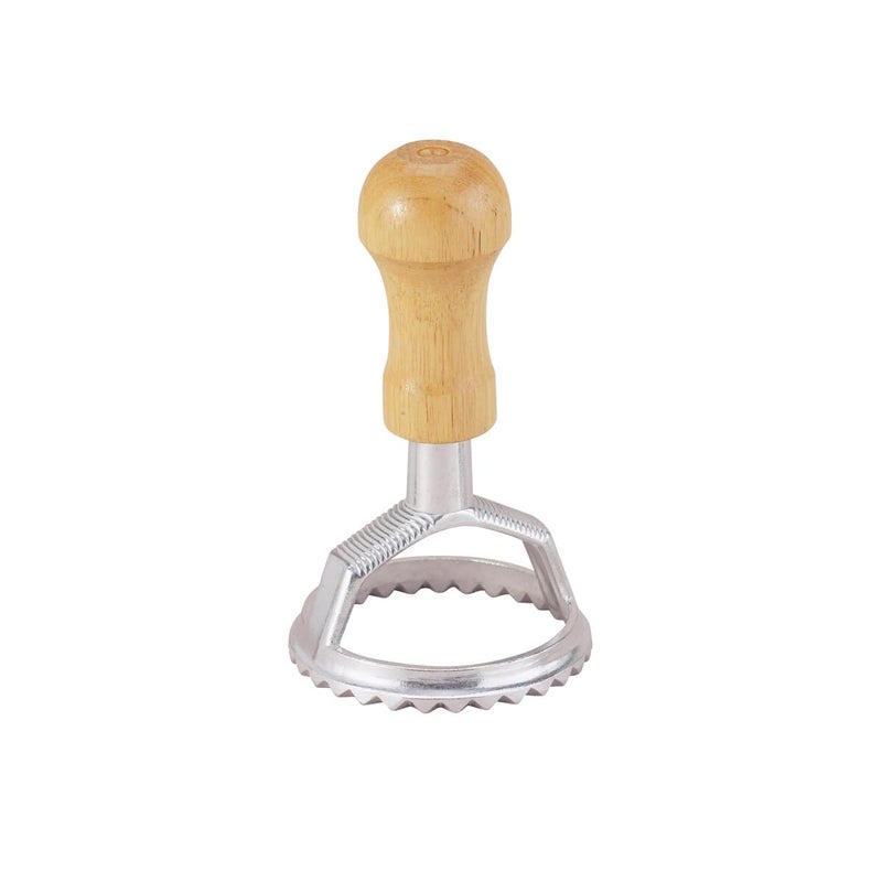 Fante's Fantes Ravioli Maker Stamp Set Round Stamp with Wooden Handle and Fluted Edge 25Inch The Italian Market Original since 1906 