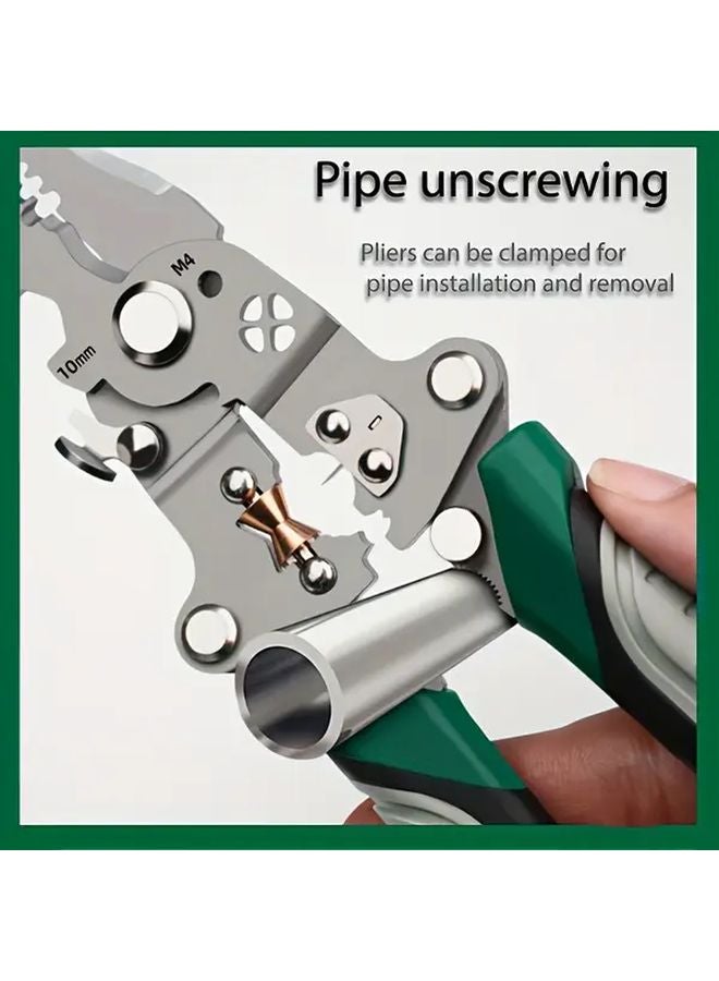 Heavy Duty Foldable Wire Stripper Crimping Tool Adjustable Jaw Ergonomic Handle Carbon Steel 183g - Image 5