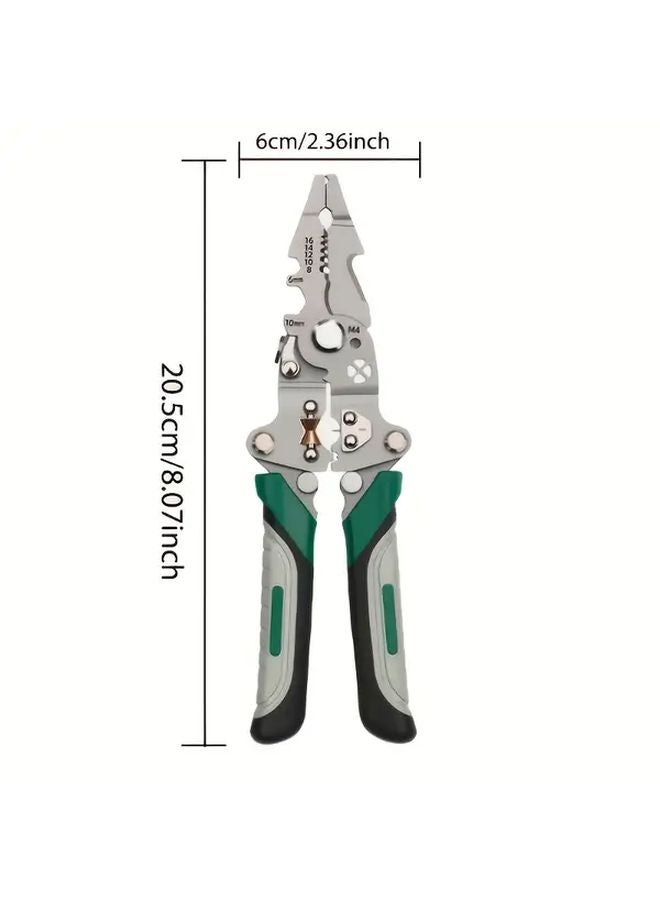 Heavy Duty Foldable Wire Stripper Crimping Tool Adjustable Jaw Ergonomic Handle Carbon Steel 183g - Image 3