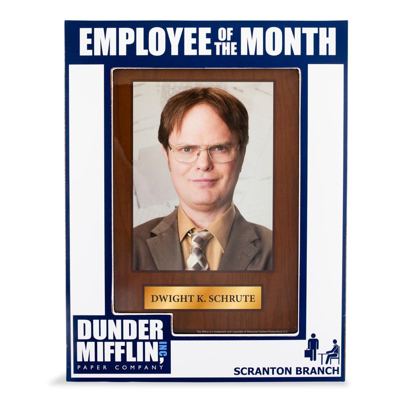 Silver Buffalo The Office Dunder Mifflin Paper Company Scranton Branch Employee of the Month Dwight K. Schrute Photo Picture Frame  5 x 7 Inches - Image 1