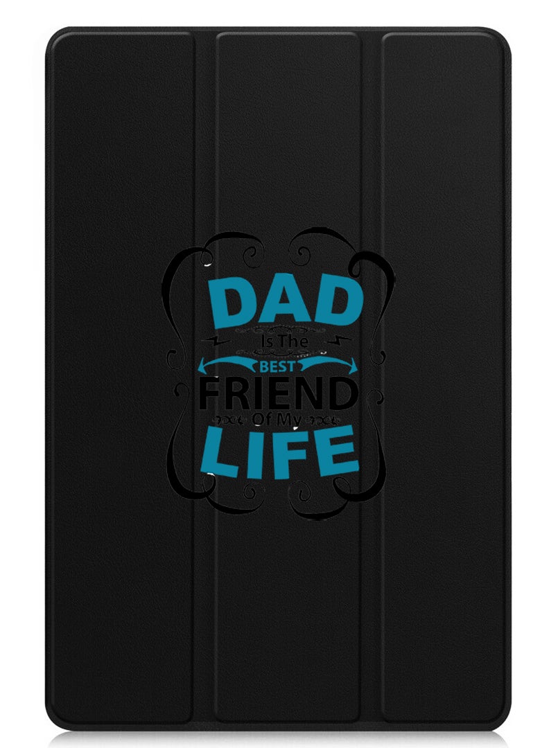 Theodor Protective Flip Case For Xiaomi Pad 7 & Xiaomi Pad 7 Pro With Trifold Stand Auto Wake Sleep Shockproof Cover - Dad is the best friend Black - Image 1