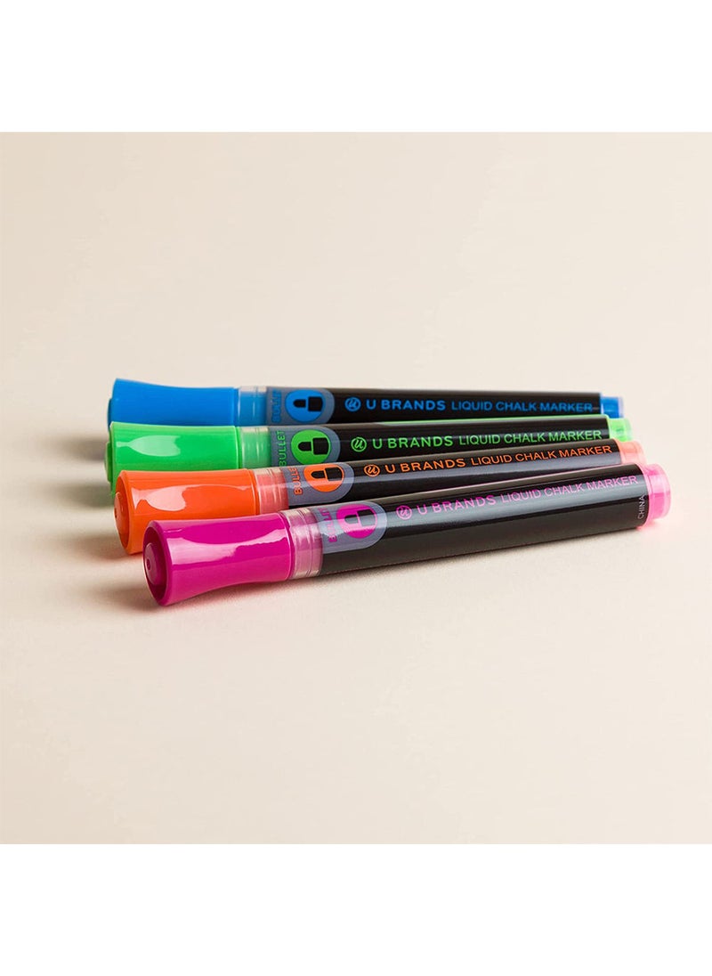 U Brands U Brands Liquid Chalk Dry Erase Markers Bullet Tip Multi Bright Colors Pack of 4  - Image 3