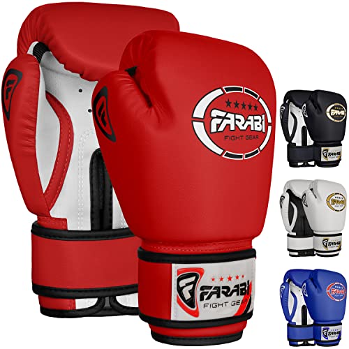 Farabi Sports Kids Boxing Gloves 4 6 8oz Boxing Gloves for Kids Junior Boxing Gloves Youth Boxing Gloves Boys and Girls Boxing Training Gloves for MMA Muay Thai Punching Bag RedWhite 4oz - Image 1