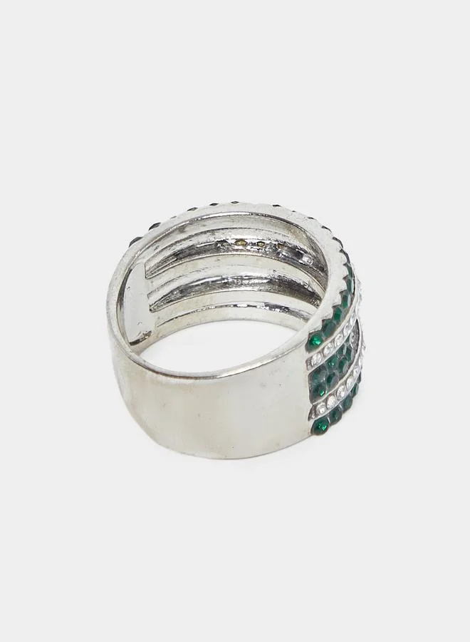Styli Styli Criss Cross Embellished Ring