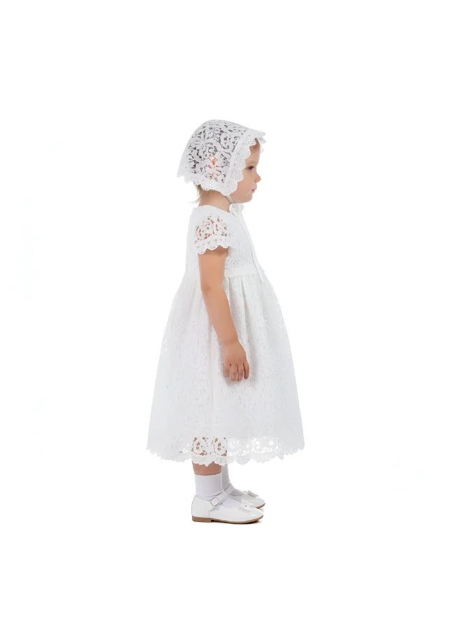 بمبىمىشى فستان تعميد دانتيل