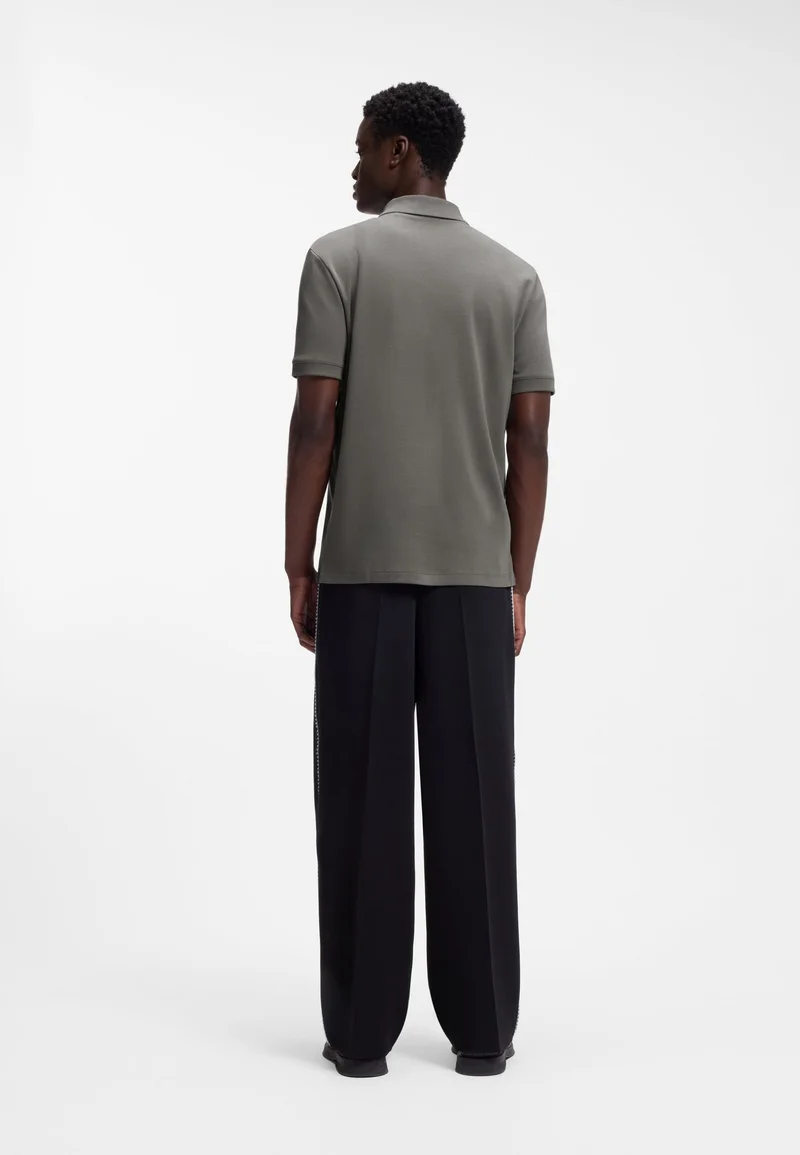 HUGO Cotton-piqué polo shirt with contrast logo